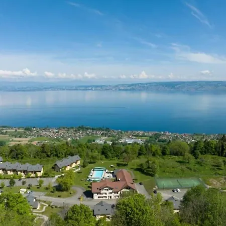 Vue Lac Leman & Piscine - Parking Free - Confort Appart 6 Pers
