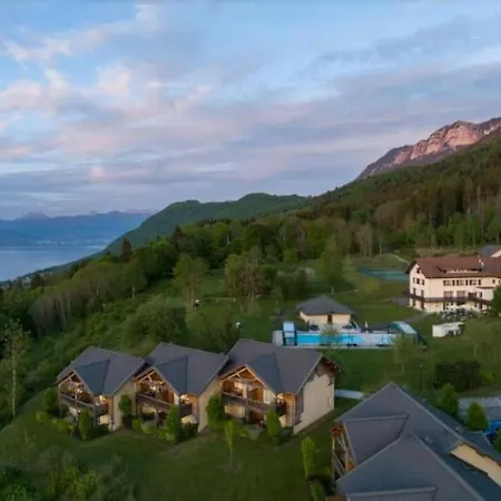 Vue Lac Leman & Piscine - Parking Free - Confort Appart 6 Pers Lugrin